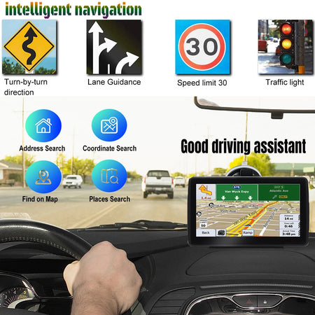 WEEKJOOY 7 Inch GPS Navigation &ndash; Free Map Updates for Europe and North America