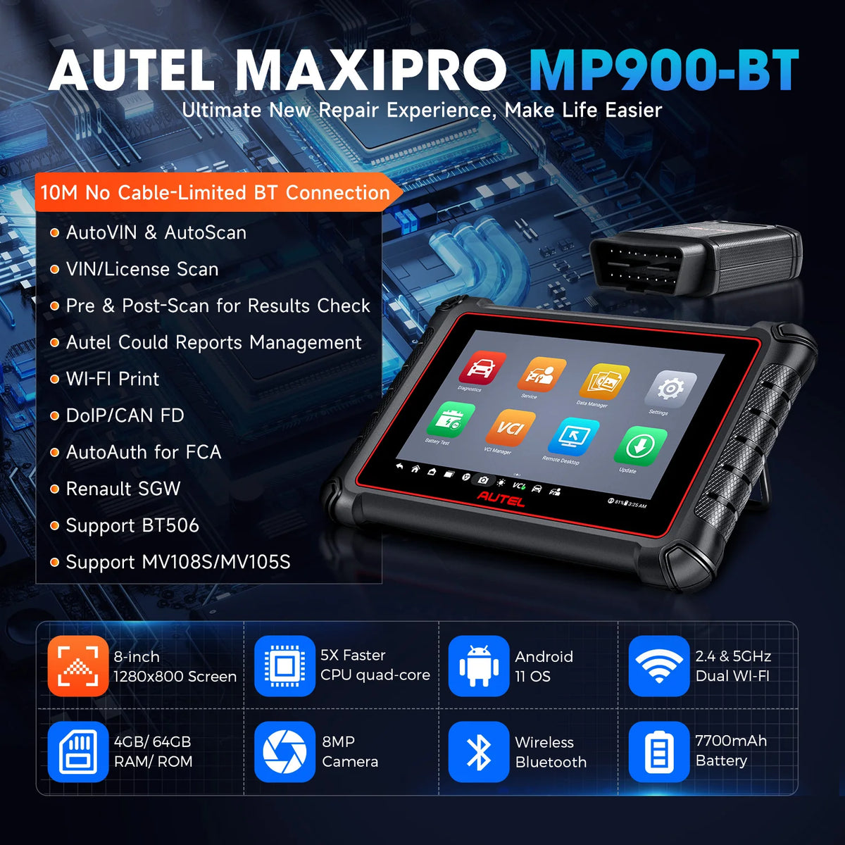 Autel MaxiPRO MP900-BT &ndash; DoIP and CAN FD ECU Coding