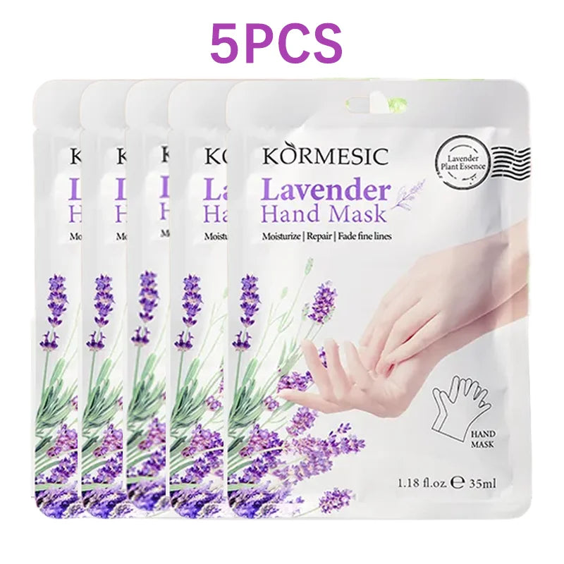 Hand Mask Moisturizing Gloves - Lavender Scented Aloe Vera 5pcs