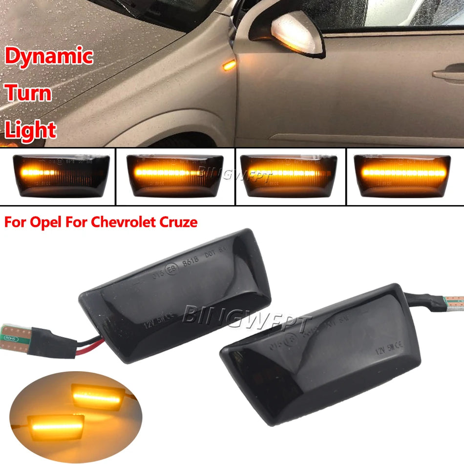 LED dinamiskā sānu marķējuma pagrieziena signāla gaisma Opel Insignia, Astra H, Zafira B