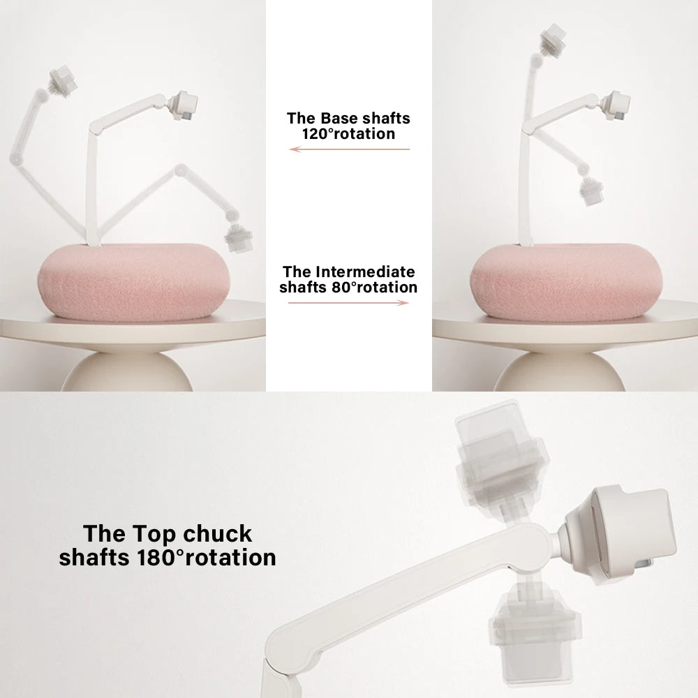 Foldable Plush Pillow Phone Stand &ndash; 360 Degree Adjustable Comfort