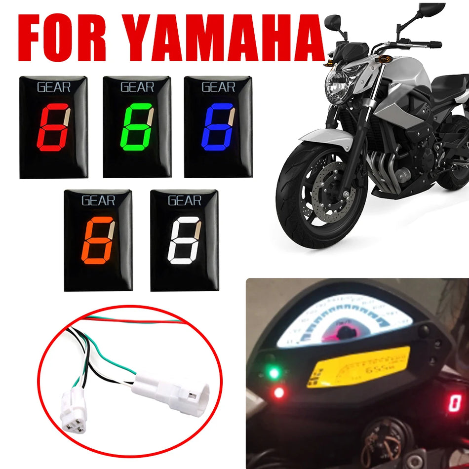Yamaha Gear Indicator For FZ8, YZF R1, FZ16, FZ1, MT03, R6, XJ6, FJR1300 LED Gear Display