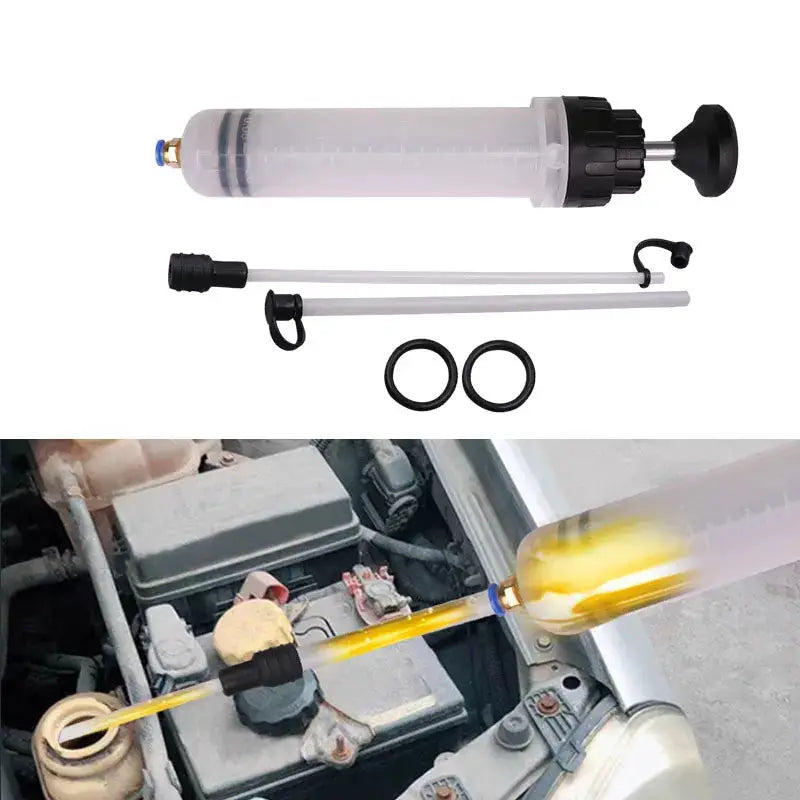 Car Engine Oil Fluid Pump Efficient Vacuum Manual Inhalation Syringe Style Engine Cooolant Transfer Translucent 500cc/1500cc by InterCyprus Trading Ltd
