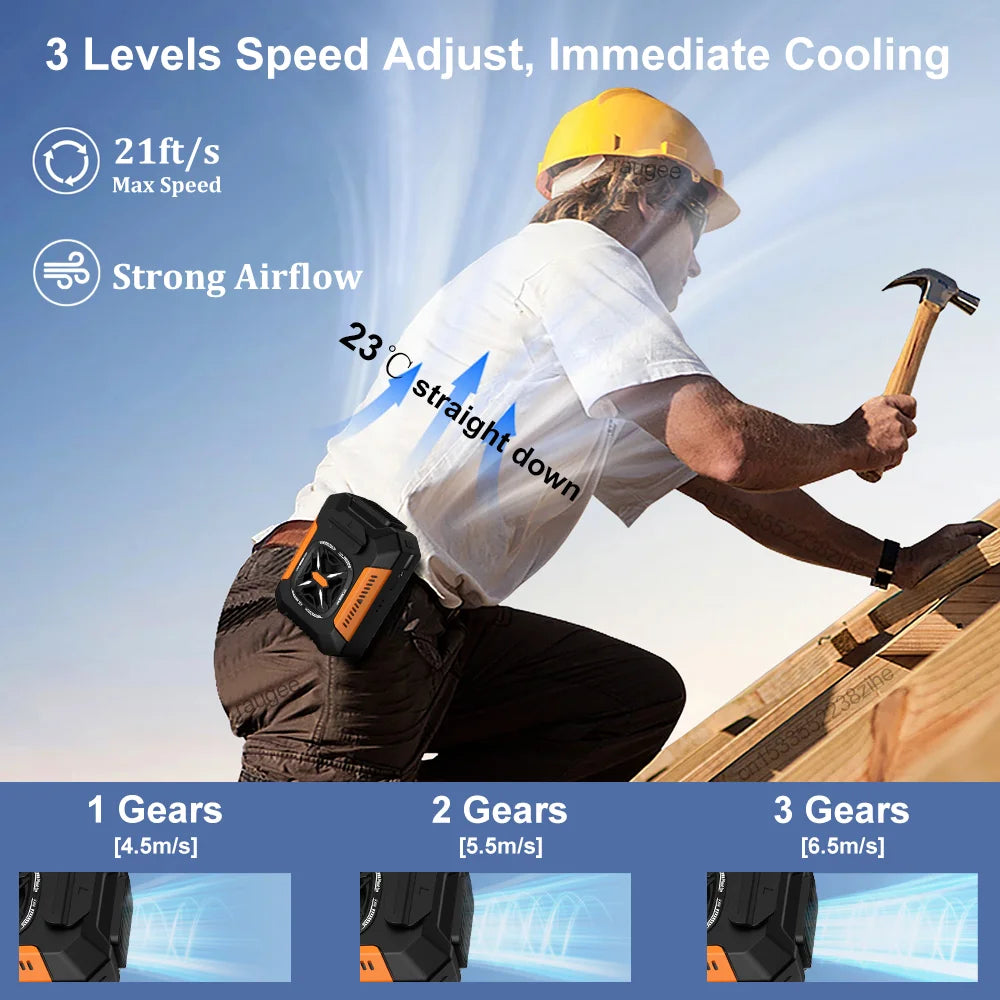 Mini Waist Clip Fan &ndash; Ultra Lightweight Power Bank Ready