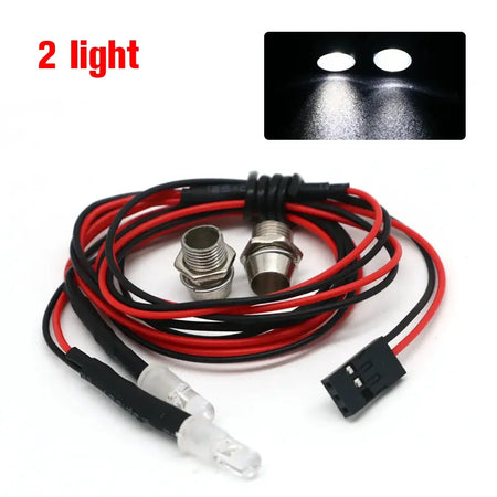 2 / 4 / 6 / 8 Lights 70cm Lenght RC LED Night Headlamps Headlights 3/5mm LED Light for Model Drift Crawler Car For RC Car by InterCyprus Trading Ltd