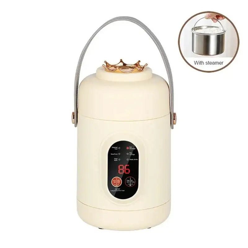 Portable Electric Kettle Rice Cooker Lunch Box 500W 200816-BeigeD / EU / Russian Federation