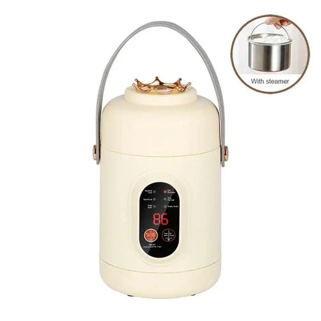 Portable Electric Kettle Rice Cooker Lunch Box 500W 200816-BeigeD / EU / Russian Federation
