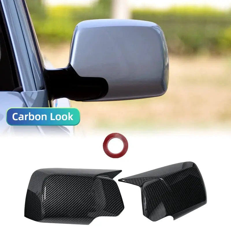 Left Right Side Wing Rearview Mirror Cover For BMW X3 E83 2003-2010 Black Cap Sticker Trim Mirror Shell by InterCyprus Trading Ltd