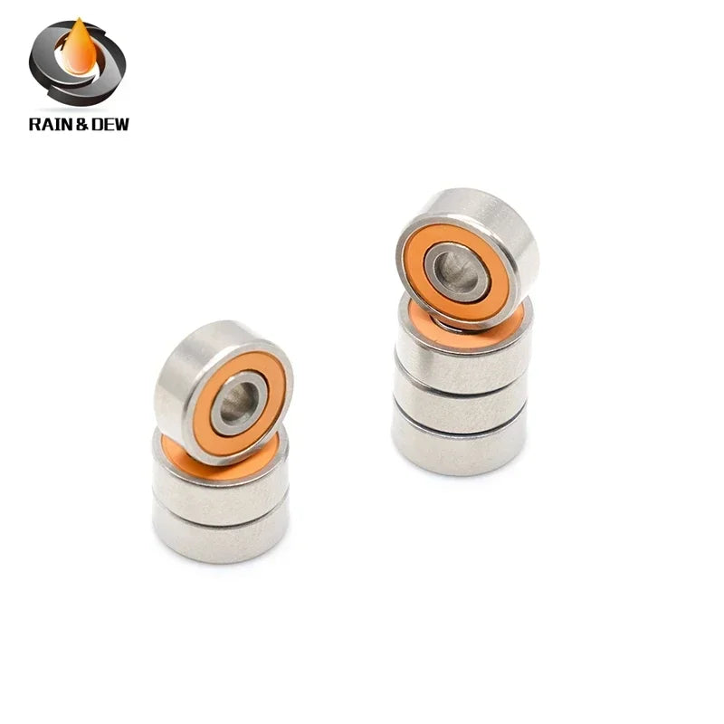 10PCS Stainless Steel Hybrid Ceramic Bearings for Fishing Reels - ABEC7 Rated