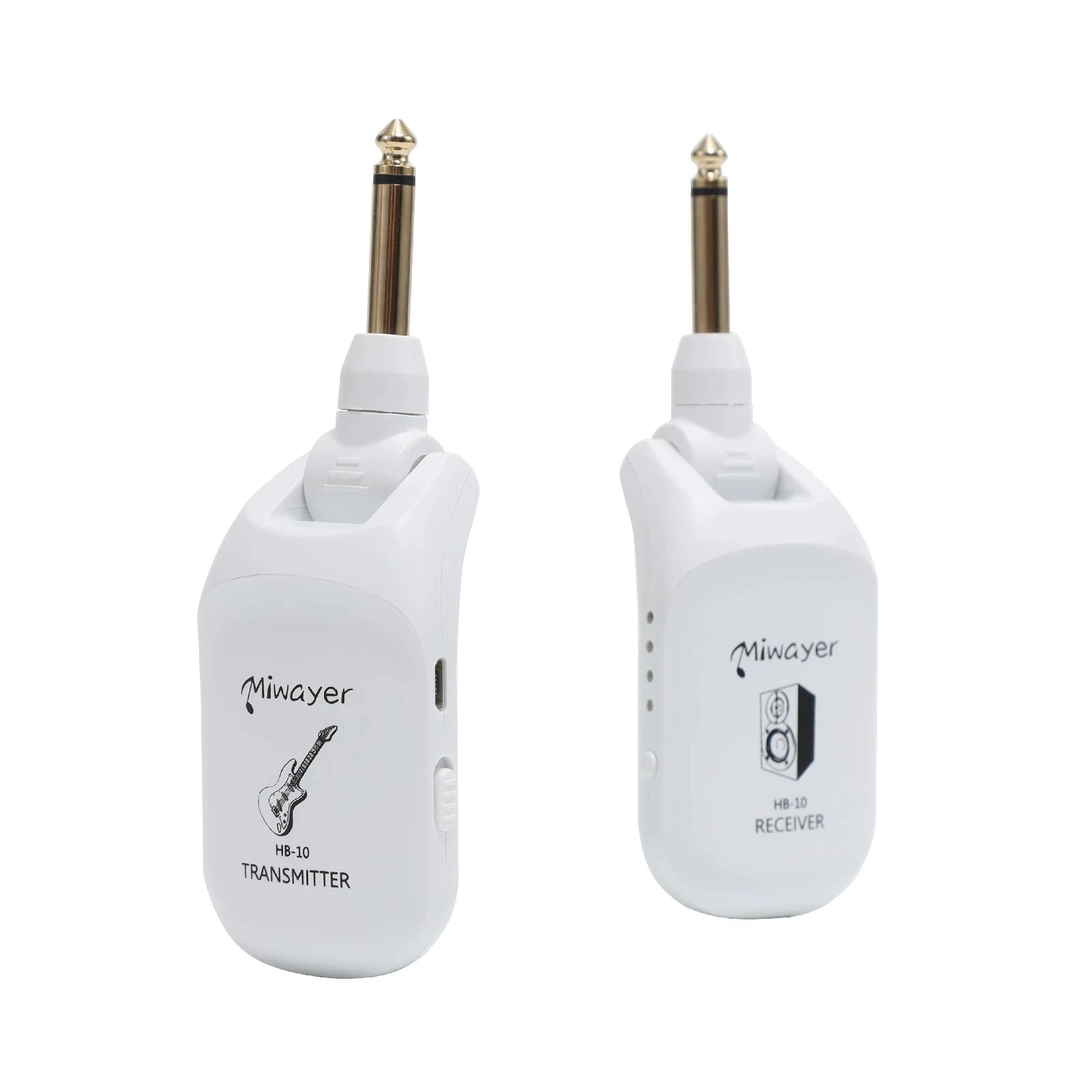 Miwayer HB-30 Guitar Wireless Audio System &ndash; Four Channel HB-10 White