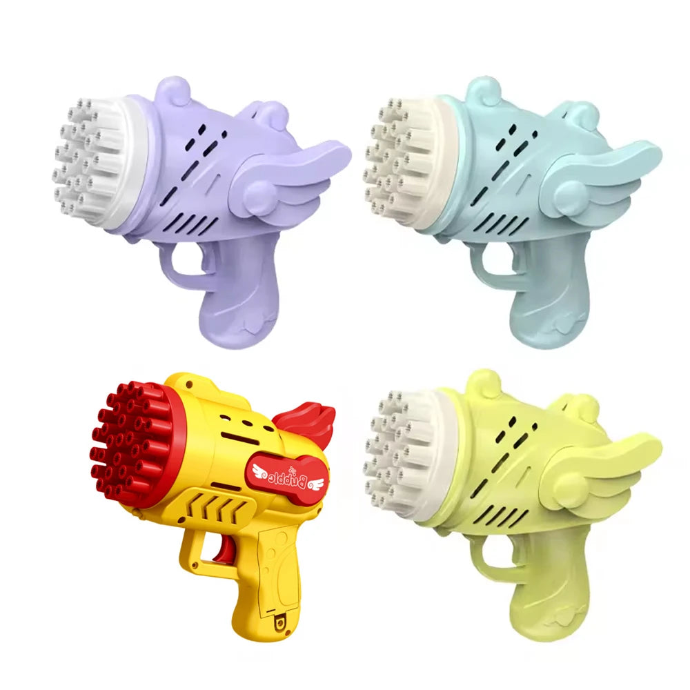 29 Holes Bubble Gun Toy For Kids Girls &ndash; No Spill Design 4 Pieces