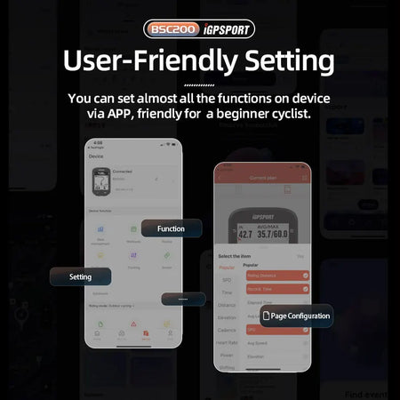 IGPSPORT BSC200 &ndash; Wireless GPS Navigation and Cycling Odometer