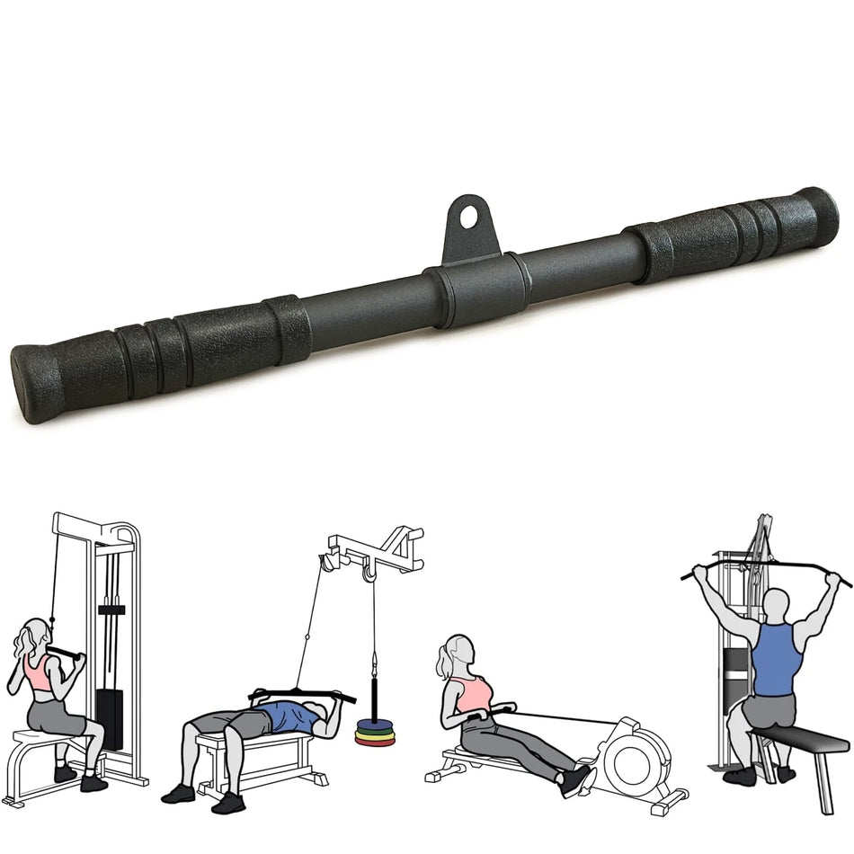 Barra dritta per tricipiti rotante a 360 gradi per lat pulldown, attacchi per cavi