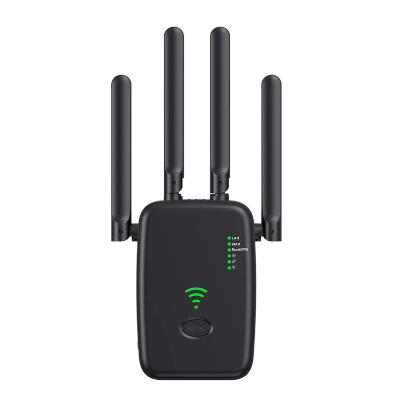 300Mbps 2.4G WiFi Range Repeater - WiFi Signal Booster Black / EU Plug / CHINA