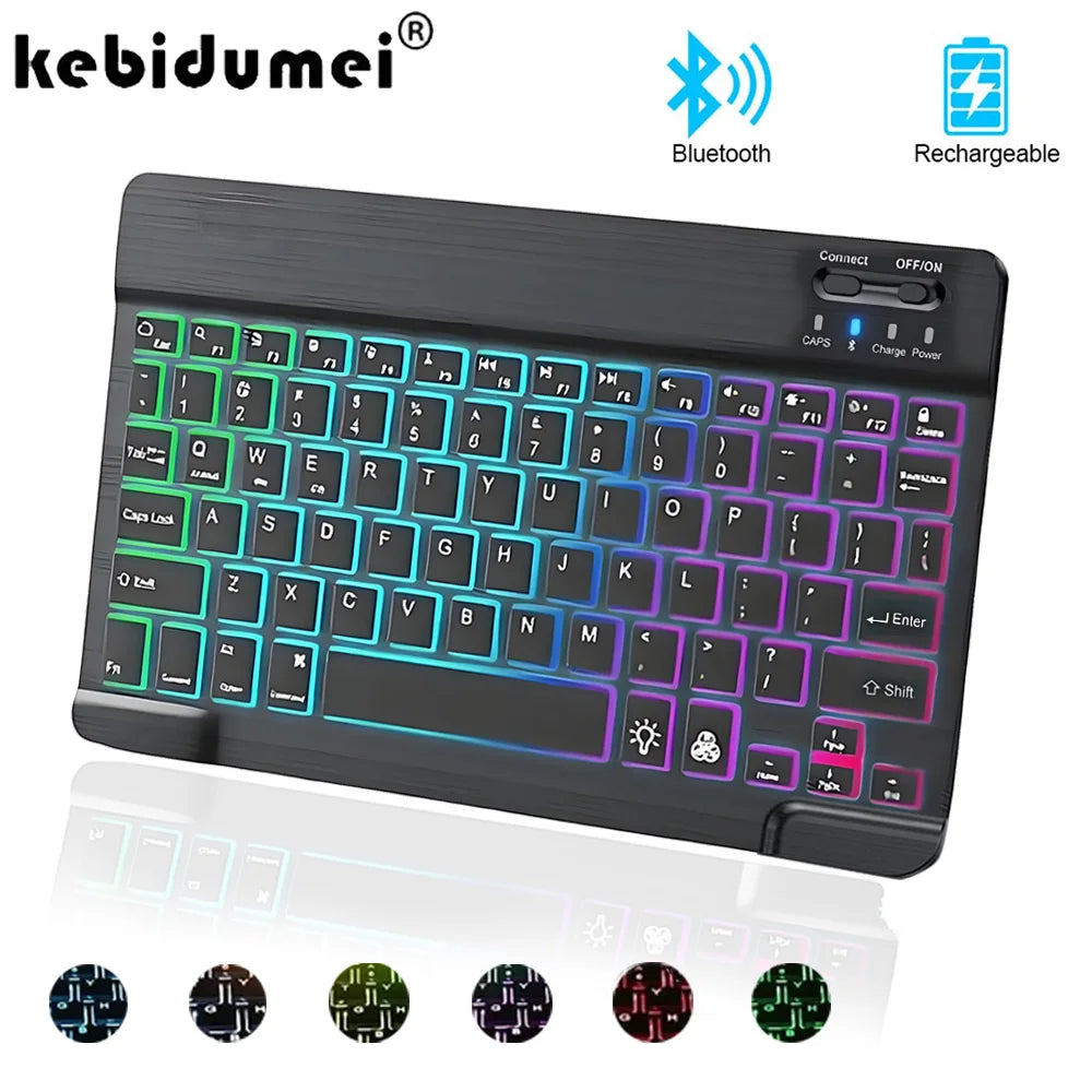 RGB Bluetooth Wireless Keyboard Mini Backlit &ndash; Rechargeable
