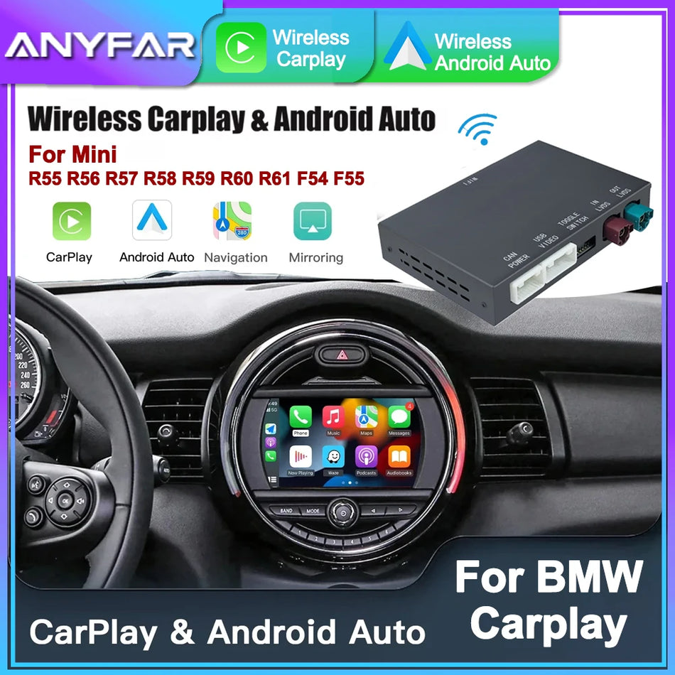 Caixa Decodificadora BMW NBT para EVO CIC CarPlay Android Auto Sem Fios