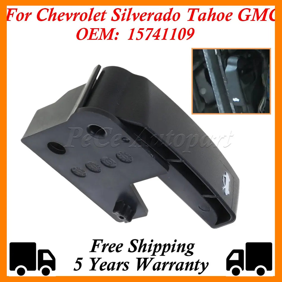 Manija de liberación del pestillo del capó para Chevrolet Silverado Tahoe, GMC Sierra Yukon, Cadillac C3500 C1500 K2500 K1500 15741109