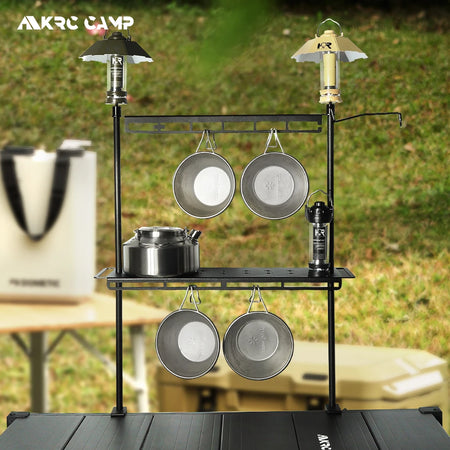 KRC Camp Lightweight Camping Storage Shelf &ndash; Versatile Aluminum Alloy Organizer