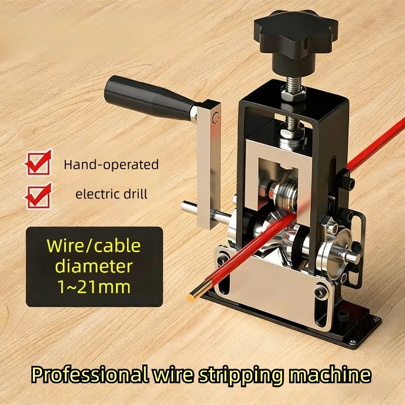 Unelte portabile de dezizolare cu manivelă pentru cabluri de 1-25mm, reparații electrice DIY