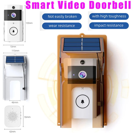 Luxuglow 720p Wireless Doorbell &ndash; Solar Powered Operation