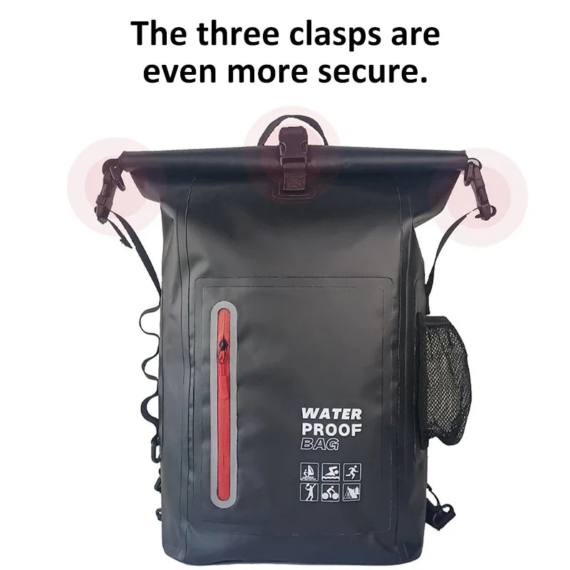 500D PVC Outdoor Waterproof Backpack 25L &ndash; Hiking Drybag