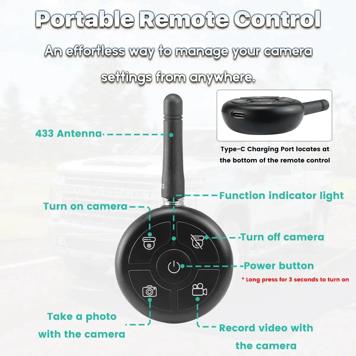 Wireless Solar Dash Cam With 1080p Hd Front Rear License Camera by InterCyprus Trading Ltd