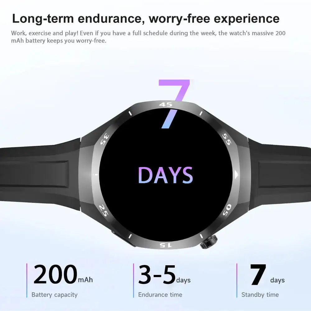 LAXASFIT 2025 Smart Watch Men Women NFC Heart Rate Tracker