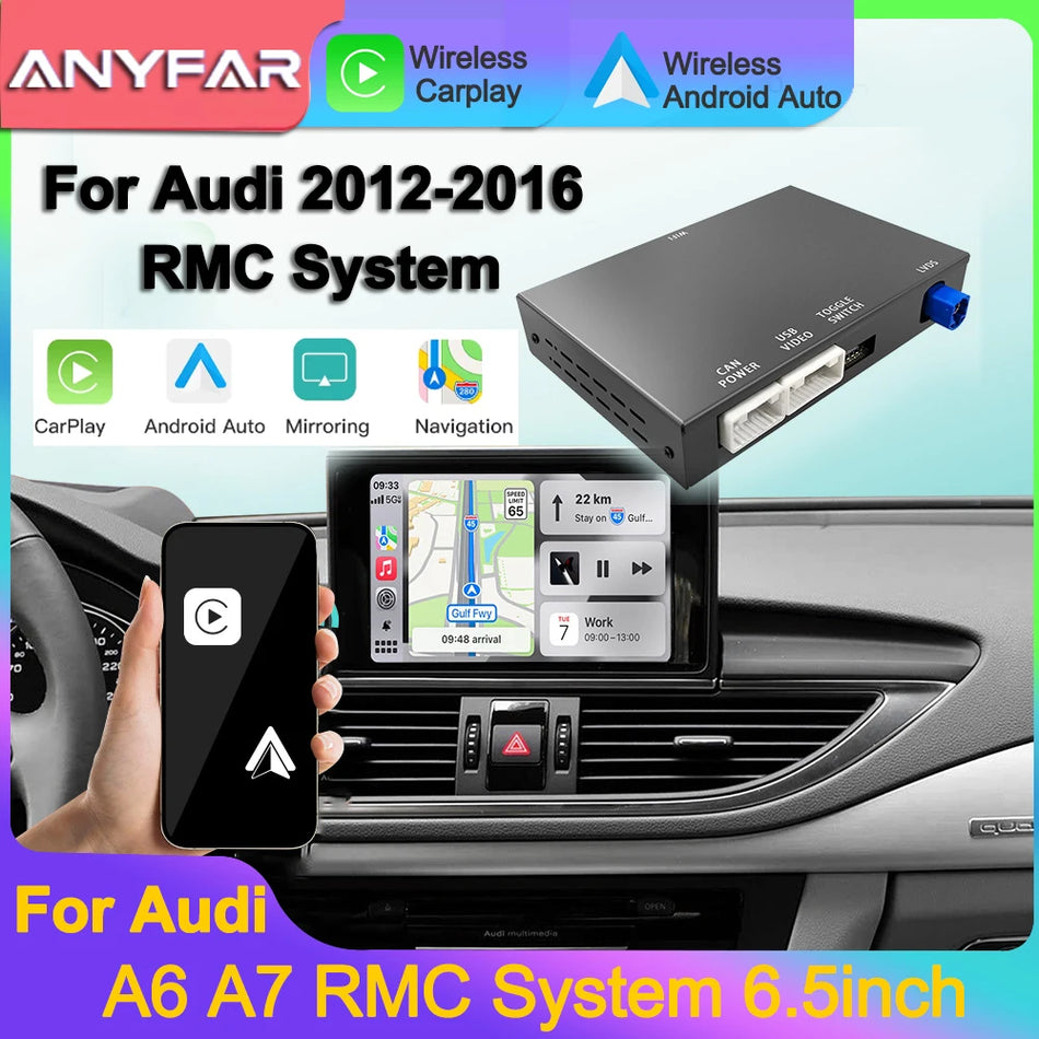 Audi A6 ve A7 2012-2018 Kablosuz CarPlay ve Android Auto Arayüzü