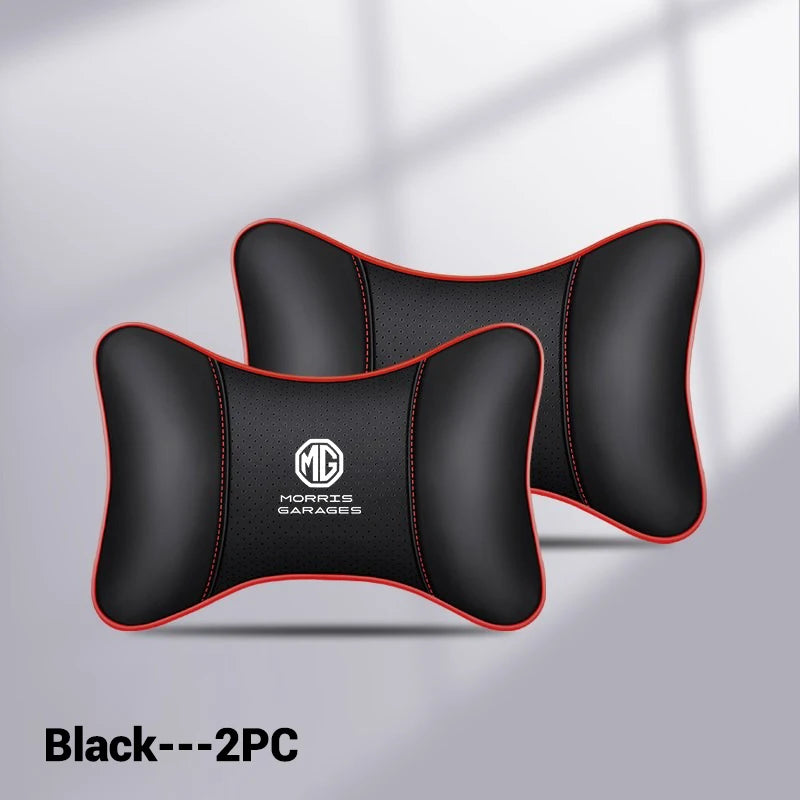 Car Seat Headrest Neck Support Cushions for MG: Comfortable and Adjustable, Available in Multiple Colors 2pcs black