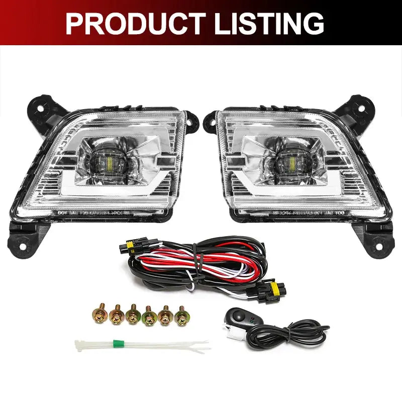 For Chevrolet Silverado 2019 2020 Fog Light Led Daytime Running Lamp DRL Daylights Front Bumper Wateproof DLAA Chevy by InterCyprus Trading Ltd
