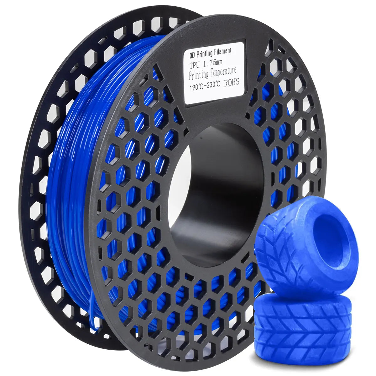 200g TPU Filament &ndash; Non-Toxic Flexible Odorless Filament Blue