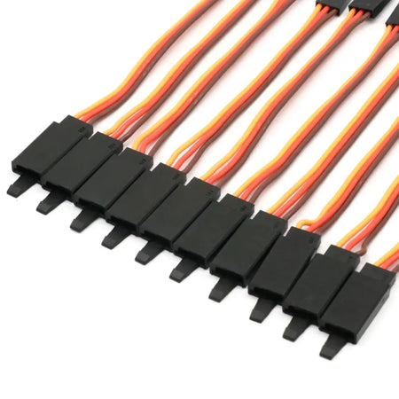 10Pcs 100 /150 / 200 / 300 / 500 / 1000mm Anti-loose 60 Core Servo Extension Lead Wire Cable For RC Futaba JR Male to Female by InterCyprus Trading Ltd