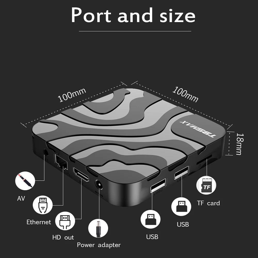 T95 MAX Android 14 Smart TV Box &ndash; 4K 8K HDR10 Dual WiFi