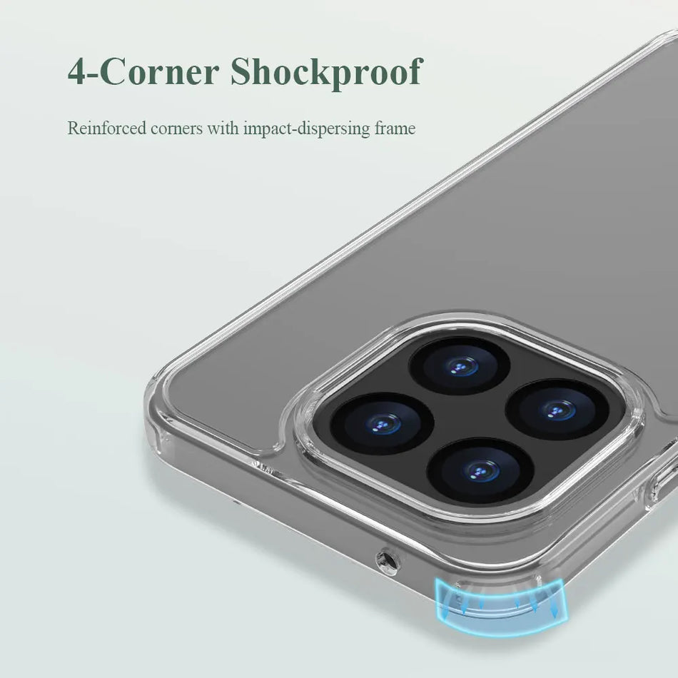 Prozoren TPU zadnji pokrov za Xiaomi Mi 15T Pro, zaščita proti prstnim odtisom, 360-stopinjska zaščita z okvirjem iz dveh materialov