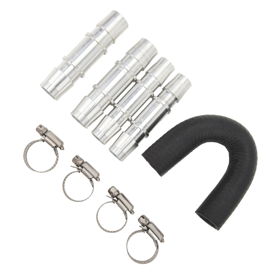 Leak-Proof Aluminum Engine Heater Core Bypass Kit, 5/8in And 3/4in Hose Fittings