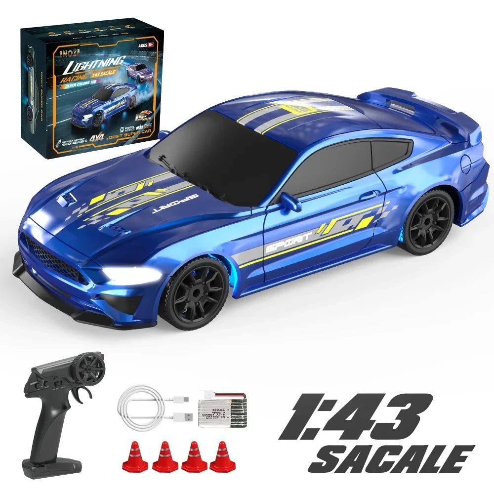 1/43 RC Car 4x4 2.4G Remote Vehicle RTR &ndash; LED Lights Blue