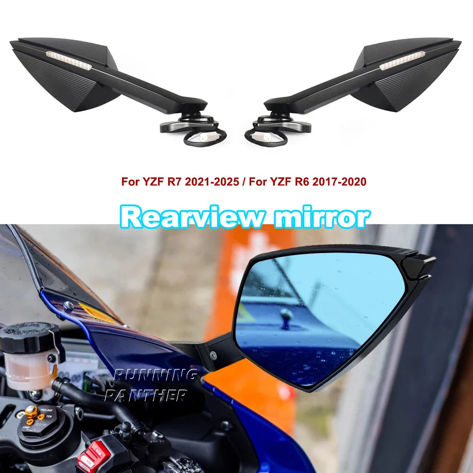 Rotējošs aizmugurējais spogulis ar pagrieziena signālu Yamaha YZF-R7 2021-2025 un YZF-R6 2017-2020