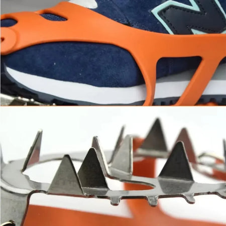 Professional Climbing Crampons with 18 Anti-Skid Studs for Winter Adventures