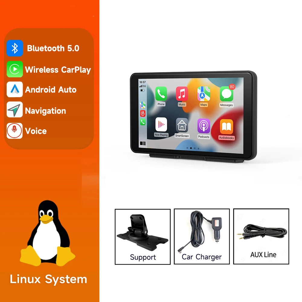 7-Inch Universal Car Radio Multimedia Player with GPS, Wireless CarPlay &amp; Android Auto H102V / CHINA