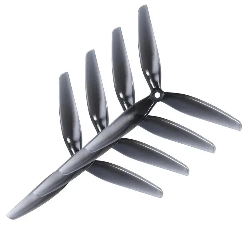 4PCS HQProp 7X4X3 7040 7inch 3 Blade/Tri-Blade Propeller Light Grey (2CW+2CCW) Poly Carbonate for FPV RC Drone by InterCyprus Trading Ltd