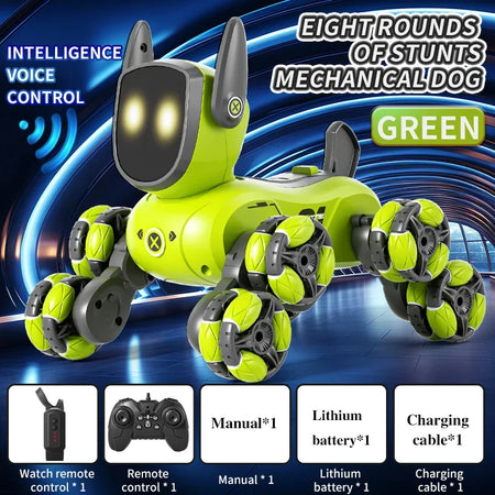 JJRC New Q200 Eight Wheel Gesture RC &ndash; Voice Control Green 1B
