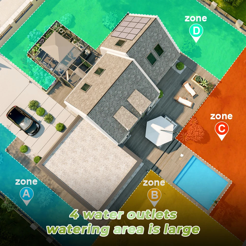 Eshico HCT-379 - Four-Outlet Smart Water Timer For Gardens