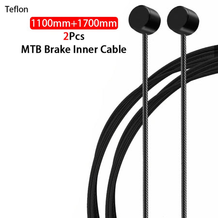 2Pcs Coated Brake Shift Cable MTB Road Bike &ndash; Durable Universal Derailleur Lines MTB Brake 1.M 1.7M