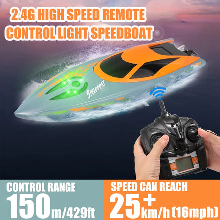 RC Racing Boat 25KMH High Speed 2.4GHz - Capsize Protection