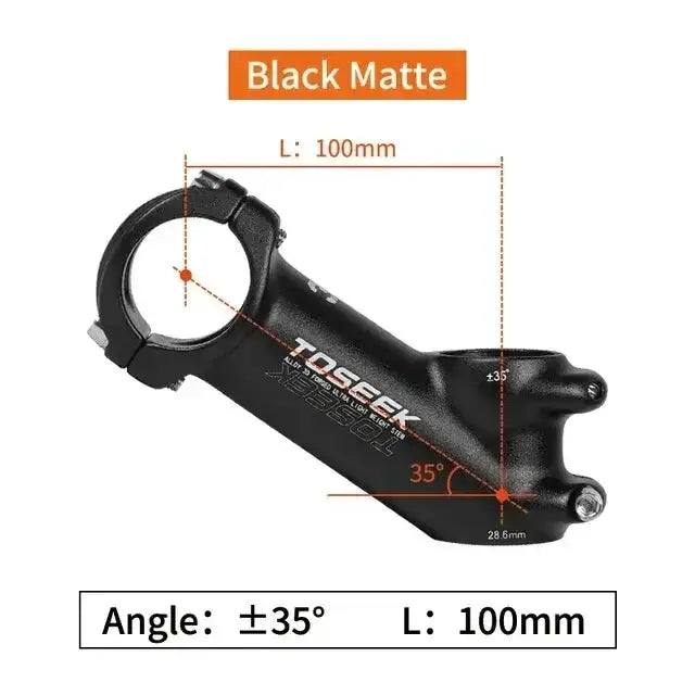 TOSEEK Bicycle Handlebar Stem 60/70/80/90/100mm MTB Stem 28.6mm 31.8mm Negative Power Mtb Lightweight Road Bike Table by InterCyprus Trading Ltd
