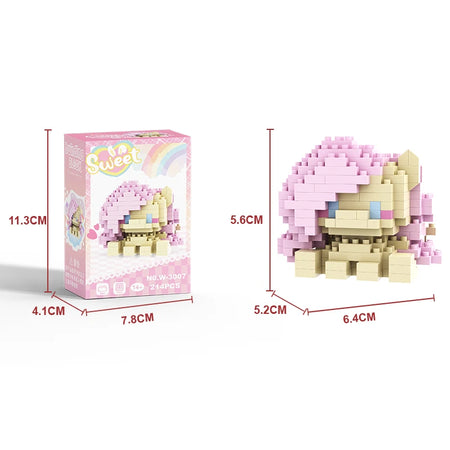 Twilight Sparkle My Little Pony Micro Building Blocks - Equestria Girls Cartoon Toys for Children W3007 / With Box