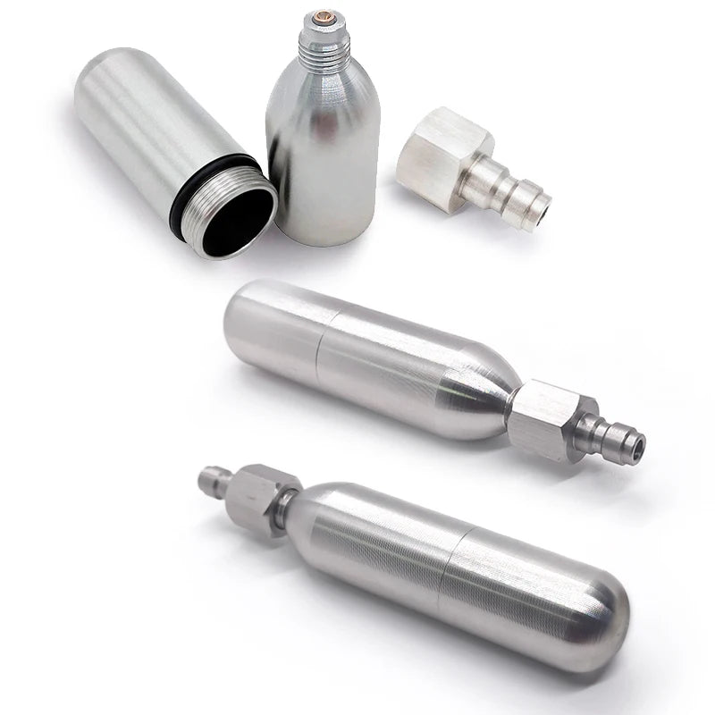 Kit de cartouches de CO2 rechargeables pour pneus de vélo 8g/12g/16g avec valve de sécurité