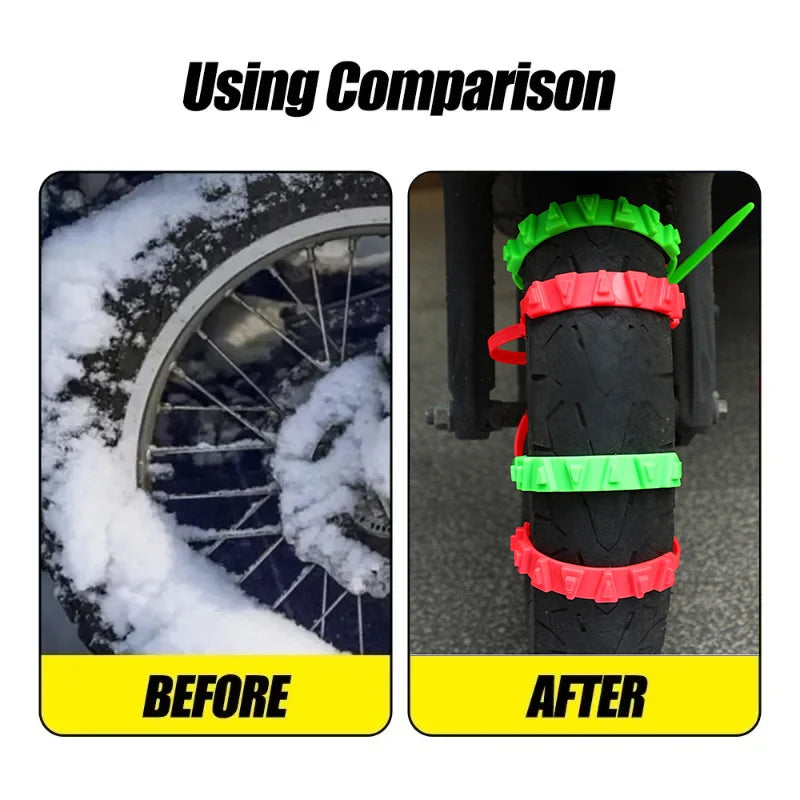 Universal Anti-Skid Snow Chains &ndash; Non Slip Cable Ties