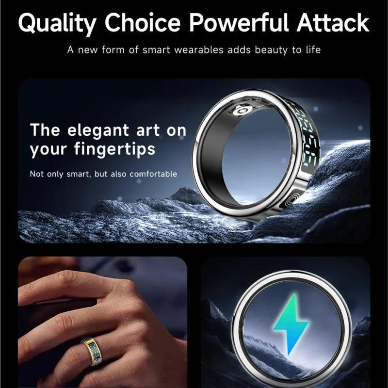 2025 SR08 Smart Ring with LED Display
