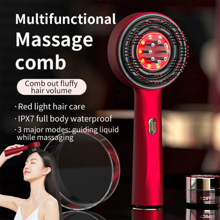 Electric Massage Comb &ndash; Vibration and Red Light Therapy for Hair Growth